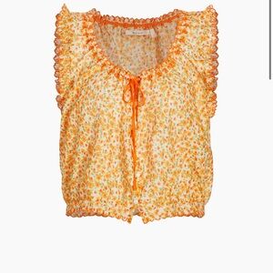 Doen Orange Floral Tank Top